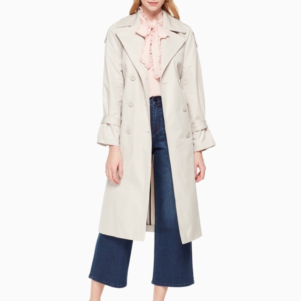 Kate Spade Relaxed Twill Trench Coat XL